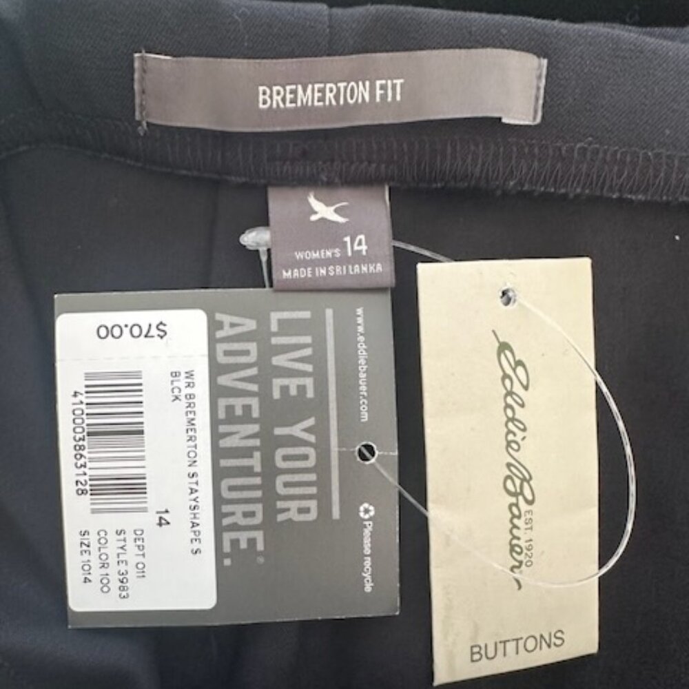 Eddie Bauer Bremerton Fit Slacks Navy Blue  Size 14